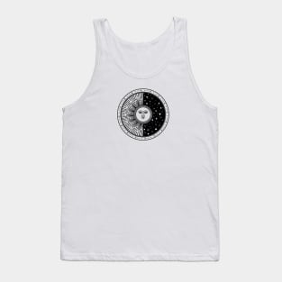 Sun Face, Stars And The Wheel Of Zodiac Tank Top